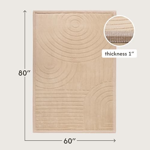 Hakuna Matte CloudSoft 60"x80" Floor Mat, 3D Gentle Arcs Rug - Image 3