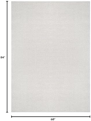 CAMILSON Easy Jute Rug 5x7, Indoor Outdoor Off-White Farmhouse Area Rugs for Living Room Patio and Kitchen Rug, Solid Woven Design, Easy-Cleaning, Washable Outside Carpet Alfombras (5 x 7) - Image 2