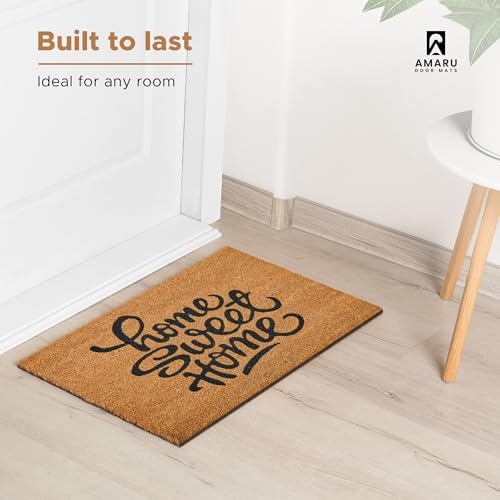 Coir Welcome Mat, Non-Slip, Sweet Home, 17 x 29 in - Image 2