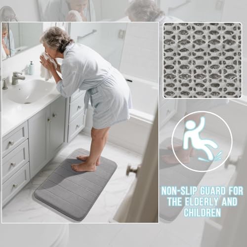 Yimobra 36"x24" + 31.5"x20" + 17"x24" Memory Foam Bath Mat Set 3 Pieces - Image 5