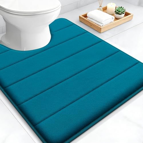 OLANLY Memory Foam Toilet Rugs U Shaped 24x20, Super Soft and Absorbent by OLANLY
