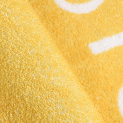 Topotdor Round ABC Area Rug,47 Inch Soft Floor Carpet,Yellow - Image 3
