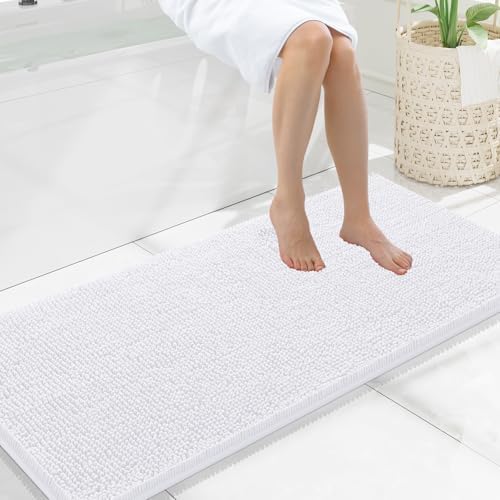 Smiry Bathroom Rugs 47X20, Luxury Chenille Extra Soft Absorbent Bath Mat by Smiry