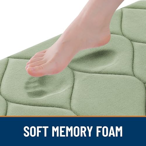 Smiry Memory Foam Bath Mat 24x16, Ultra Soft Absorbent Bathroom Rugs - Image 2