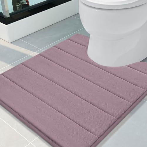 Buganda Memory Foam U-Shaped Toilet Rugs 24 x 20, Absorbent Bathroom mat by Buganda