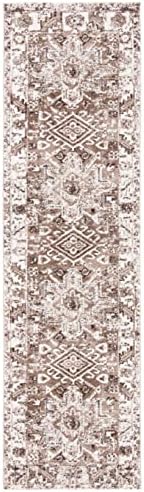 SAFAVIEH Vintage Hamadan Runner Rug 2'3"x12', Brown & Ivory VTH211T - Image 3