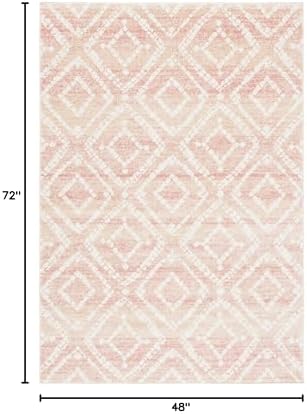 SAFAVIEH Adirondack Collection Accent Rug - 4' x 6', Rose & Gold, Modern Diamond Distressed Design, Non-Shedding & Easy Care, Ideal for High Traffic Areas in Entryway, Living Room, Bedroom (ADR131Q) - Image 2