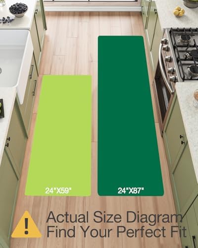 LUMI Kitchen Mats for Floor Cushioned Anti Fatigue Runner Rug, 24x87 - Image 2
