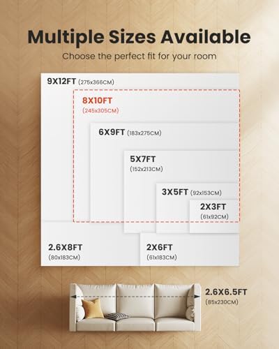 Amada Washable 8'x10' Abstract Area Rug for Living Room Brown - Image 4