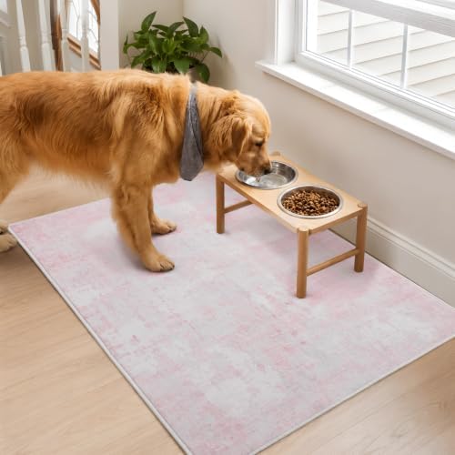 2x3 Area Rug Washable Abstract: Non Slip Throw Rugs for Entryway by Unknown