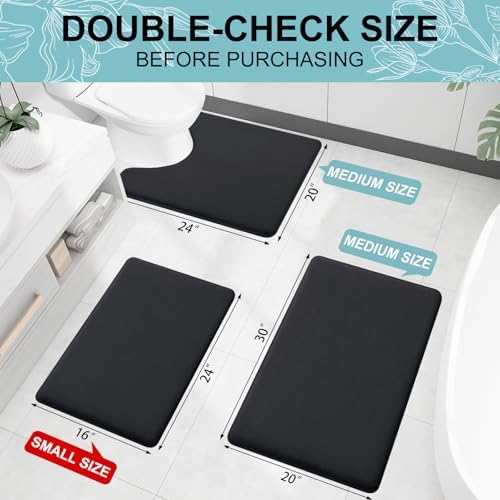 Smiry Memory Foam Bath Mat 50x30, Extra Soft and Absorbent Bathroom Rugs - Image 3