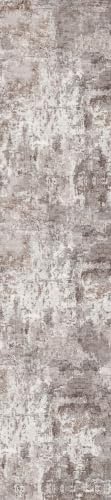 YOUFORTONG Washable Runner Rug 2x9 Brown Modern Abstract Indoor Rug by YOUFORTONG