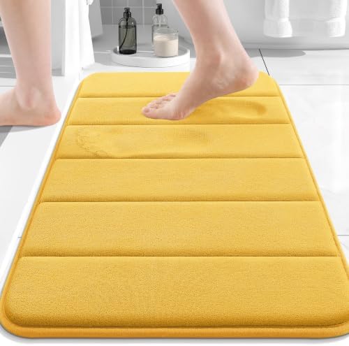 Buganda Memory Foam Bath Mat 24 x 16, Ultra Soft Absorbent Bathroom Rugs by Buganda