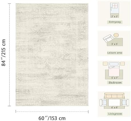 9x12 Area Rugs for Living Room Washable Ivory Area Rugs Large - Image 2