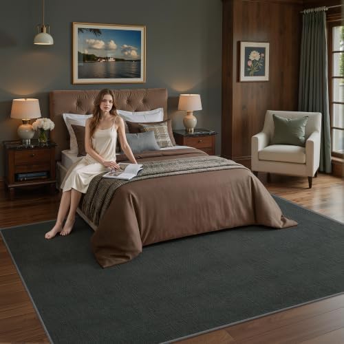 Valenrug 6x9 Area Rugs, High Low Pile Washable Rugs for Living Room, Black - Image 4