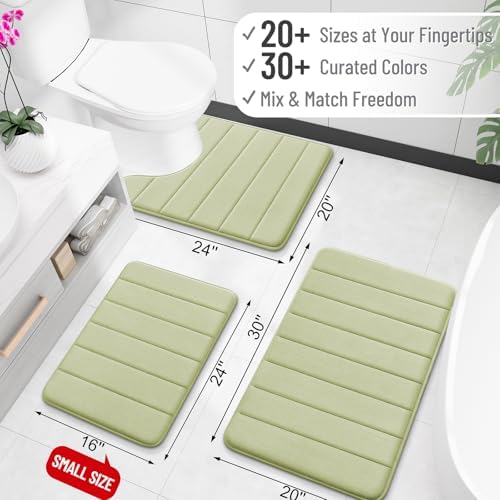 OLANLY Memory Foam Large Bath Mat 40x24, Super Soft Absorbent Bathroom Rugs - Image 2