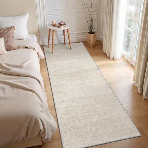 Valenrug 2x8 Runner Rug Non Slip, Washable Rug Runners for Hallways, Beige - Image 3