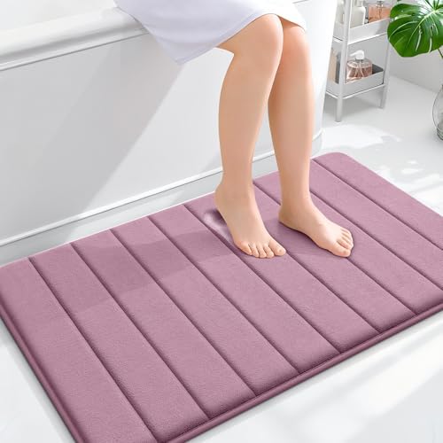 OLANLY Memory Foam Large Bath Mat 40x24, Super Soft Absorbent Bathroom Rugs by OLANLY