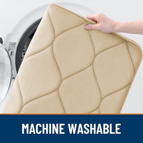 Smiry Memory Foam Bath Mat 59x24, Ultra Soft Absorbent Bathroom Rugs - Image 5