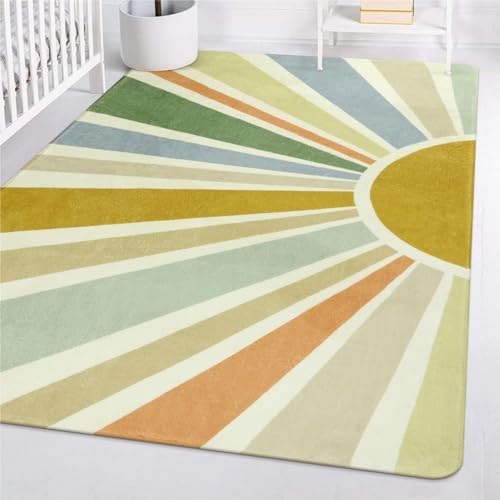 STARUIA Boho 4'x6' Area Rug, Washable Kids Rug for Playroom Classroom by STARUIA