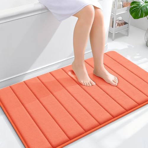 OLANLY Memory Foam Large Bath Mat 40x24, Super Soft Absorbent Bathroom Rugs by OLANLY