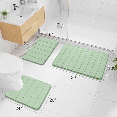 Buganda Memory Foam Bath Mat 70 x 34, Ultra Soft Absorbent Bathroom Rugs - Image 2