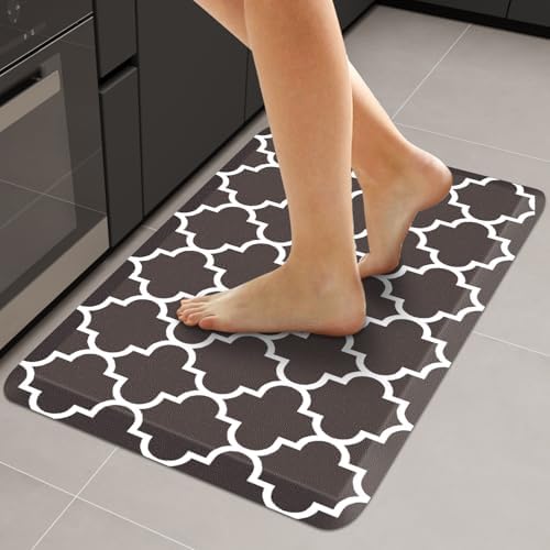 WISELIFE Anti Fatigue Floor Mat, Thick, 20" x 32", 4/5 Inch, Chocolate by WiseLife