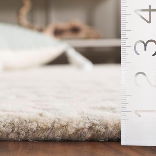 SAFAVIEH Blossom Collection 4' Round Sage/Ivory BLM107C Handmade Premium Wool Entryway Foyer Living Room Bedroom Kitchen Area Rug - Image 3