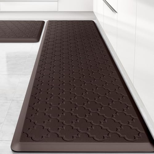 Kitchen Mat 2 PCS Cushioned Anti-Fatigue Floor Mat Standing Mat for Kitchen by SoftDuo