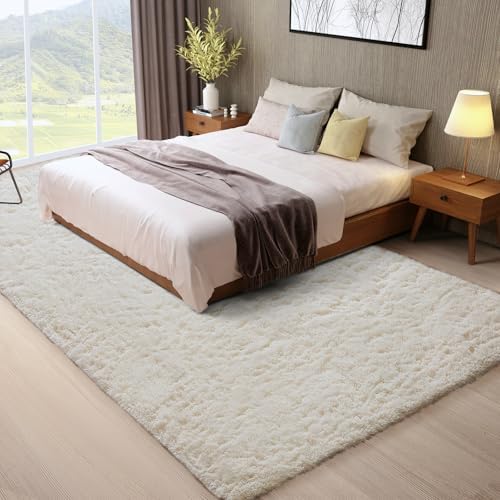 Ophanie 7x9 Area Rugs,Upgrade Non-Slip Fluffy Soft Rugs for Living Room,Large Shag Ivory Fuzzy Plush Rug,Ivory Shaggy Big Carpets for Bedroom,Kids Boys Girls Dorm Decor with Over 99 pcs Pile fibers - Image 5