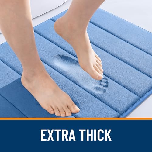 OLANLY Memory Foam Bath Mat 30x20, Super Soft and Absorbent Bathroom Rugs - Image 6