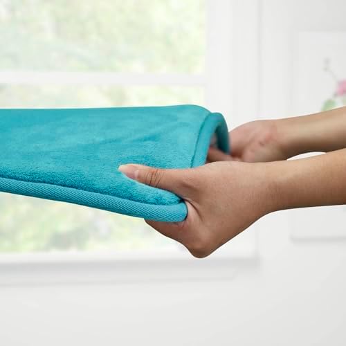 Memory Foam Bath Mat Non Slip Absorbent Super Cozy Velvet Bathroom Rug Carpet (24 inches X 48 inches, Teal) - Image 6