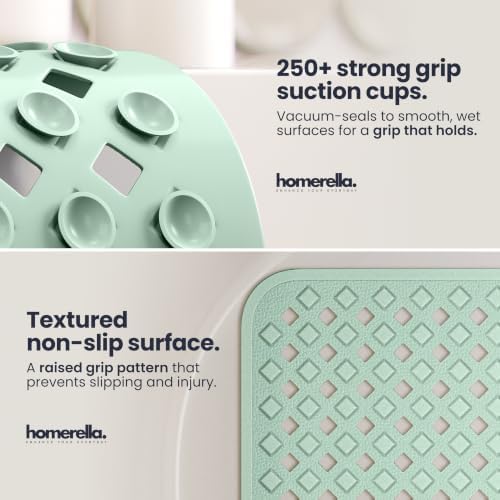 homerella Bathtub Mat Non Slip 35x16 Shower Mat Non Slip Anti Mold BPA Free - Image 2