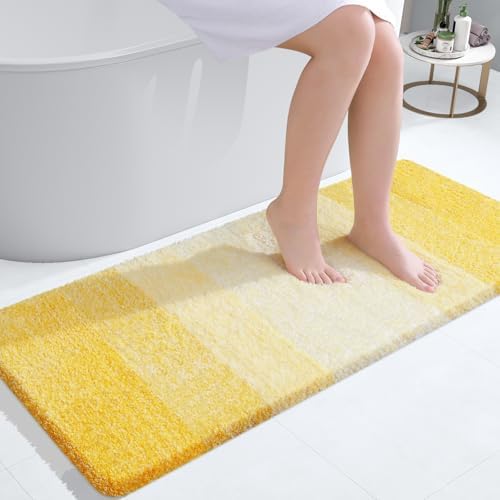OLANLY Bathroom Runner Rug 45x27, Extra Soft Absorbent Microfiber Bath Rugs by OLANLY