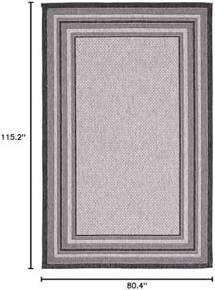 SAFAVIEH Courtyard Outdoor Area Rug 6'7"x9'6", Light Grey CY8475-37612 - Image 2