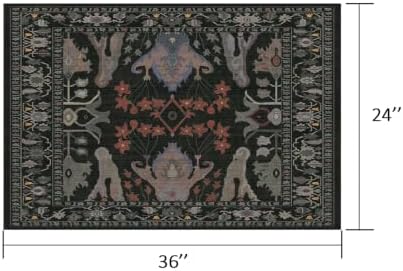 Entryway Rug 2X3 Small Rugs Floral Rug - Image 2