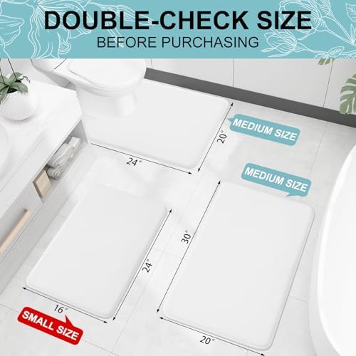 Smiry Memory Foam Bath Mat 70x24, Extra Soft and Absorbent Bathroom Rugs - Image 2