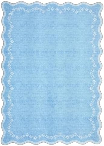 GarveeHome 6x9 Scalloped Area Rug Soft Washable Rug for Living Room Bedroom - Image 6