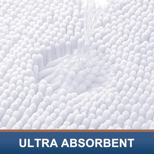 Smiry Bathroom Rugs 40X24, Luxury Chenille Extra Soft Absorbent Bath Mat - Image 4