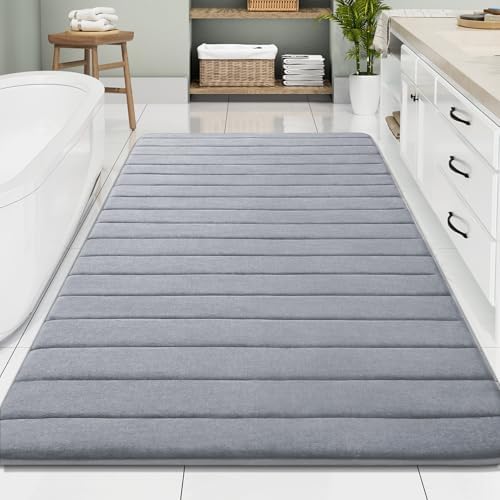Buganda Memory Foam Bath Mat 70 x 46, Ultra Soft Absorbent Bathroom Rugs by Buganda