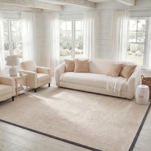 SAFAVIEH Natural Fiber Area Rug 10x14, Sisal Textured X-Large Marble NF143D by Unknown