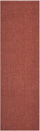 SAFAVIEH Natural Fiber Runner Rug 2'6"x14', Jute Knotted Rust NF447C - Image 2