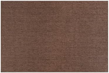 CAMILSON Easy Jute Rug 2x3, Indoor Outdoor Brown Color Fiber Area Rugs for Living Room and Kitchen Rug, Solid Boho Woven Design, Easy-Cleaning, Washable Outside Carpet Alfombras (2 x 3) - Image 2