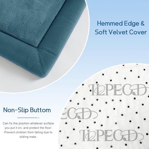 Baby Play Mat for Floor Nursery Rug Muscle Mat Area Rug Playroom Rug 65"x50" Playpen Mat Elastic Foam 1.3" Thick Crawling Mat for Babies,Toddlers, Infants, Kids,Indigo - Image 4
