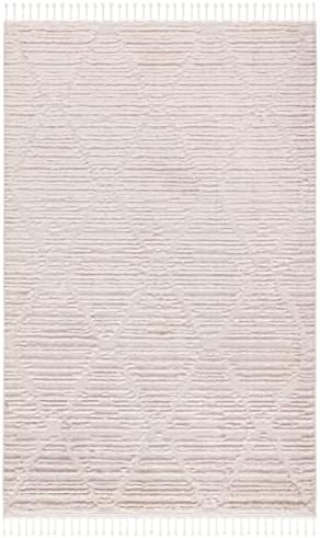 SAFAVIEH Marrakesh Collection Area Rug - 4' x 6', Beige, Moroccan Trellis Design with Tassel Detail, Non-Shedding & Easy to Clean, Ideal for Living Room, Bedroom, Dining Space (MRK517C) - Image 3