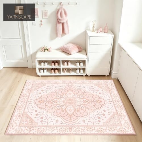 YARNSCAPE 3' x 5' Machine Washable Area Rug, Non-Slip Low-Pile Carpet - Image 4