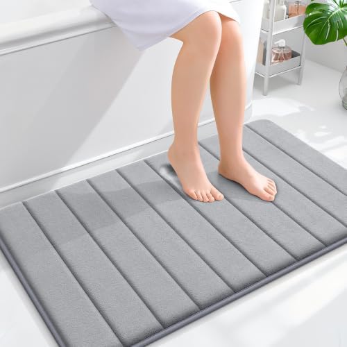 OLANLY Memory Foam Large Bath Mat 40x24, Super Soft Absorbent Bathroom Rugs by OLANLY