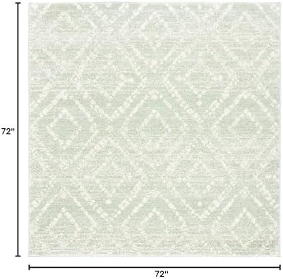 SAFAVIEH Adirondack Square Rug 6', Boho Green & Ivory ADR131Y - Image 2
