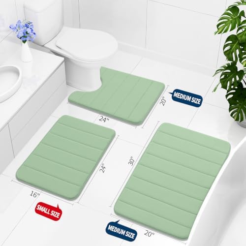 Buganda Memory Foam Bath Mat 47 x 24, Ultra Soft Absorbent Bathroom Rugs - Image 2