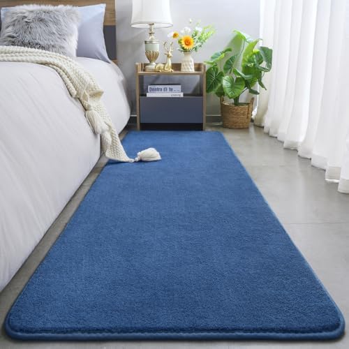 Amearea Modern Soft Hallway Runner Rug, 2x6 Feet Blue Washable Runner Rugs - Image 2